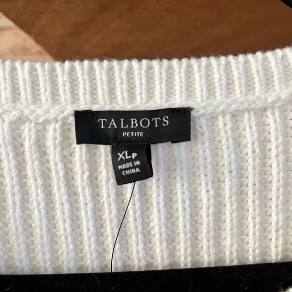 NWT TALBOTS Shaker Stitch Bateau Neck Sweater in Viridian Green XL Petite (H149) - Picture 7 of 8